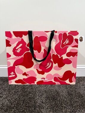A Bathing Ape Bape Big Pink Red Camo  Japan Shopping Gift Tote Bag